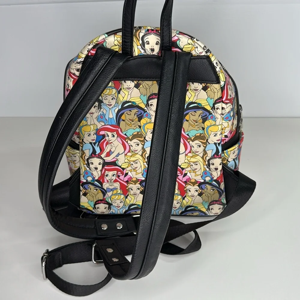 Loungefly Disney RARE Princesses Cinderella, Jasmine, Snow White, Mini Backpack